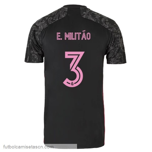 Camiseta Real Madrid 3ª NO.3 E. Militão 2020/21 Negro